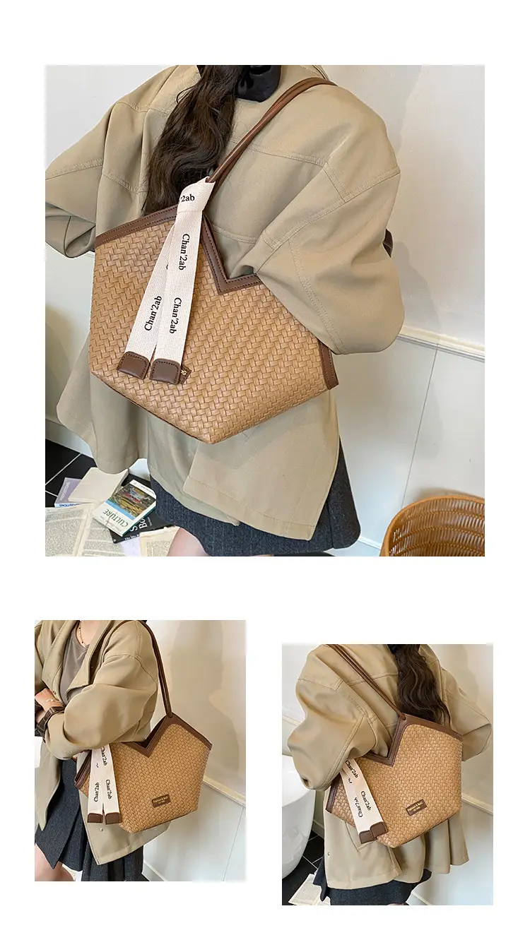 Retro Woven Shoulder Bag Women 2025 High-End Fashion — feature 12