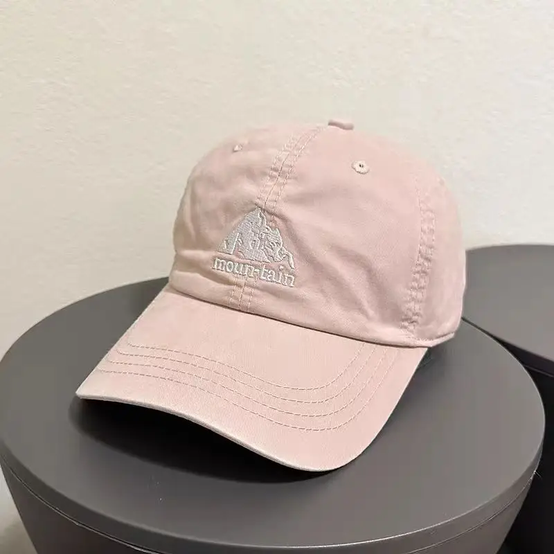 Pink American Style Embroidered Baseball Cap for Women - Image 7