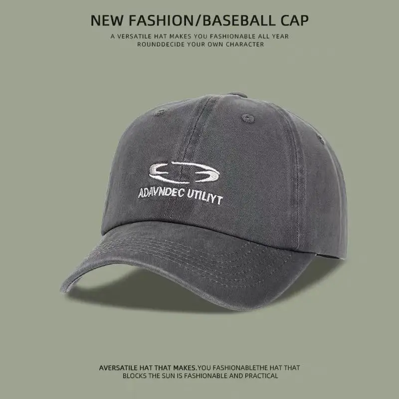 Women Baseball Cap Gray Embroidered Logo — feature 6