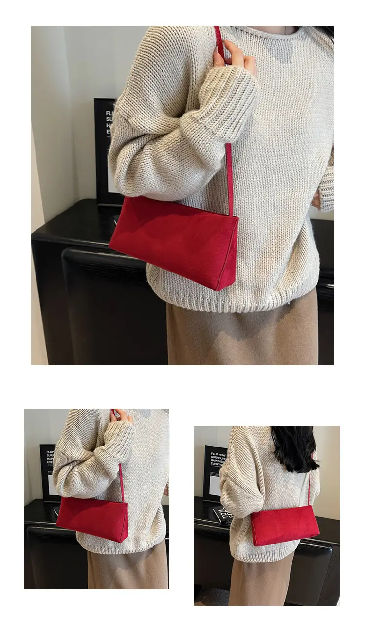 Retro Solid Color Underarm Bag for Women — feature 10