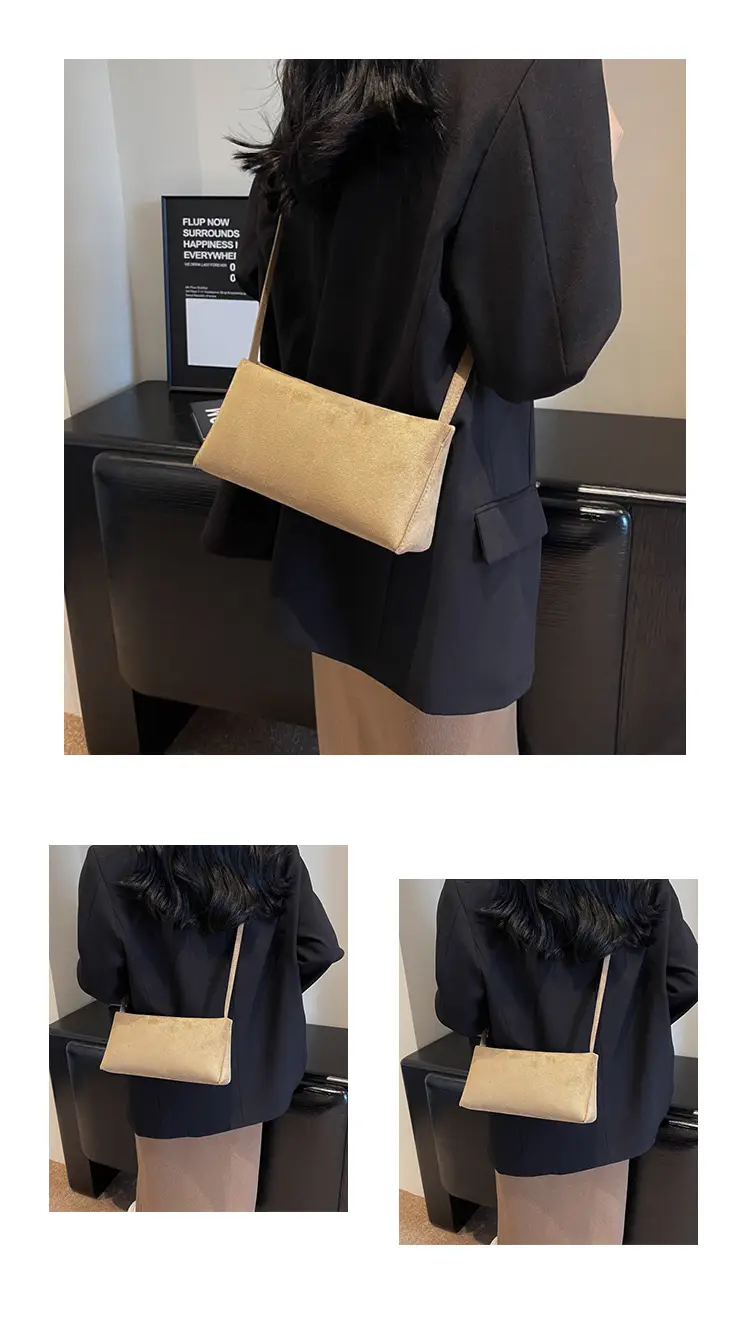 Retro Solid Color Underarm Bag for Women — feature 11