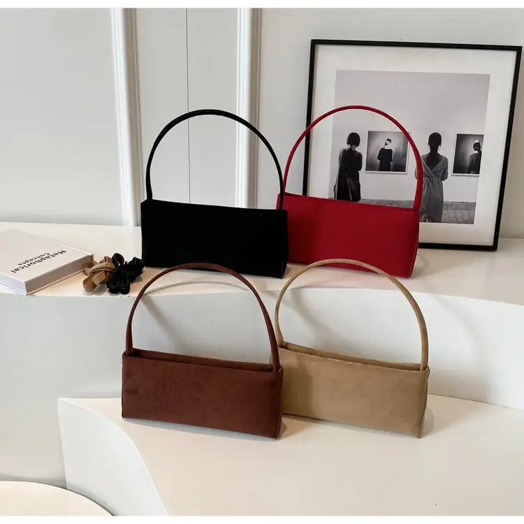 Retro Solid Color Underarm Bag for Women — feature 13