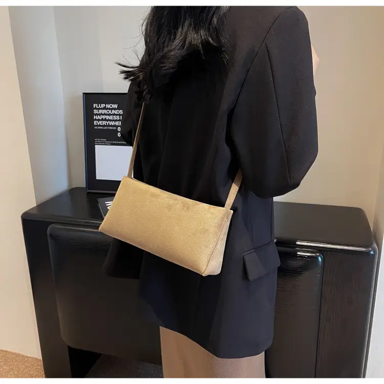 Retro Solid Color Underarm Bag for Women — feature 14