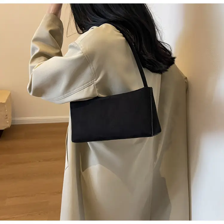 Retro Solid Color Underarm Bag for Women — feature 19