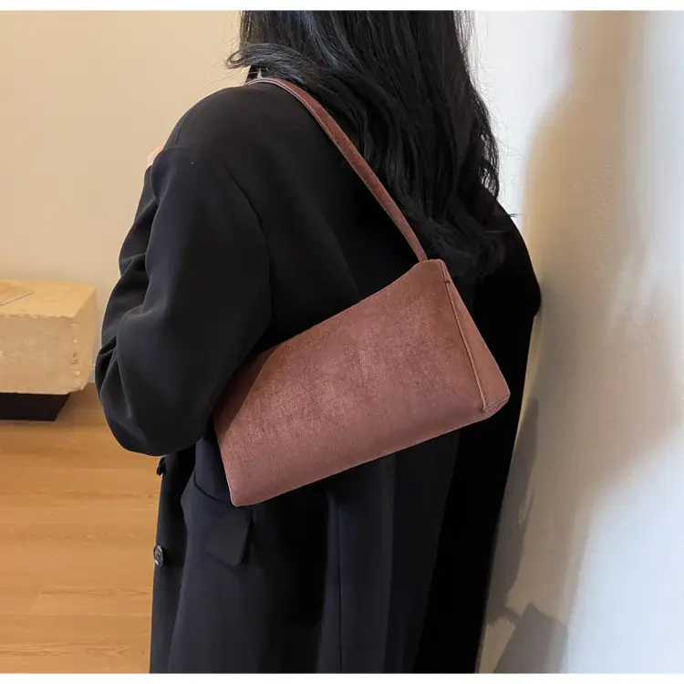 Retro Solid Color Underarm Bag for Women — feature 20
