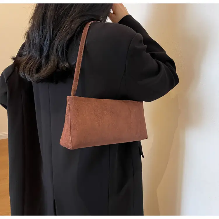 Retro Solid Color Underarm Bag for Women — feature 21