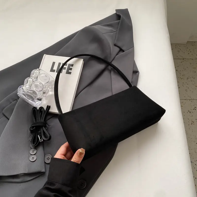 Retro Solid Color Underarm Bag for Women — feature 22