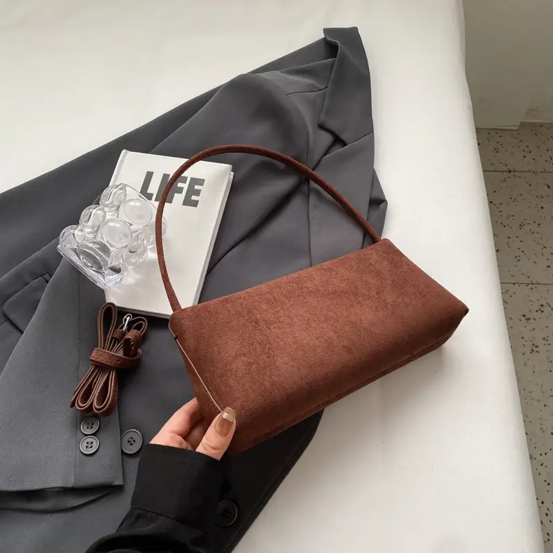 Retro Solid Color Underarm Bag for Women — feature 25