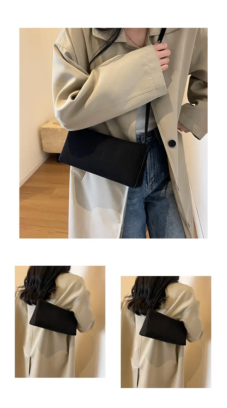 Retro Solid Color Underarm Bag for Women — feature 9