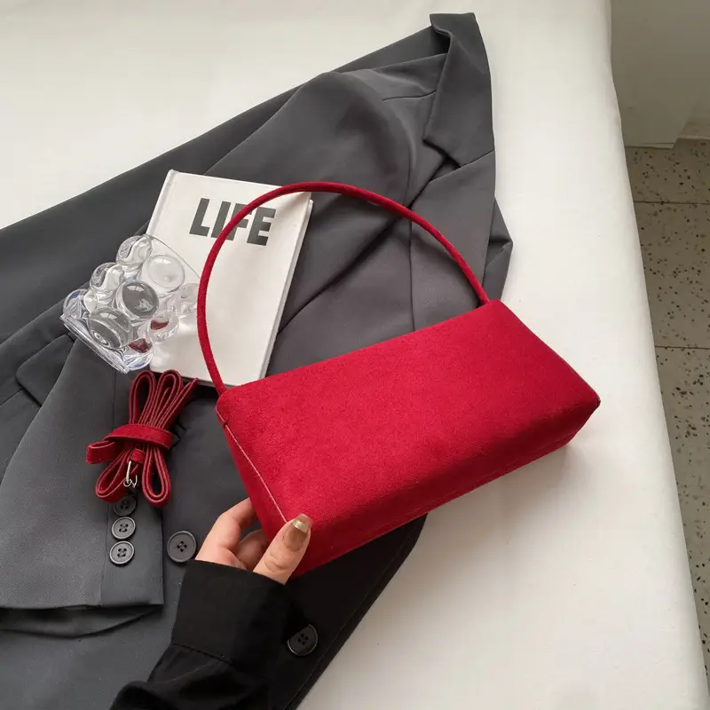 Retro Solid Color Underarm Bag for Women - Image 2