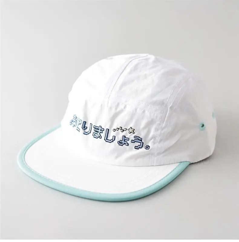 Japanese Embroidered Flat Cap Blue & Beige Unisex — feature 5