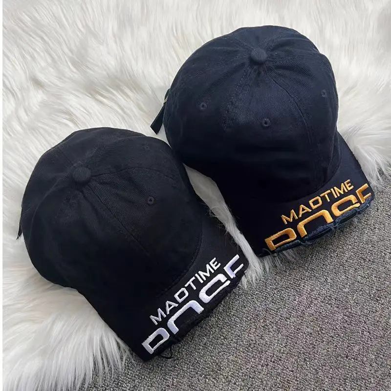 Women Black "Mad Time" Baseball Cap — feature 3