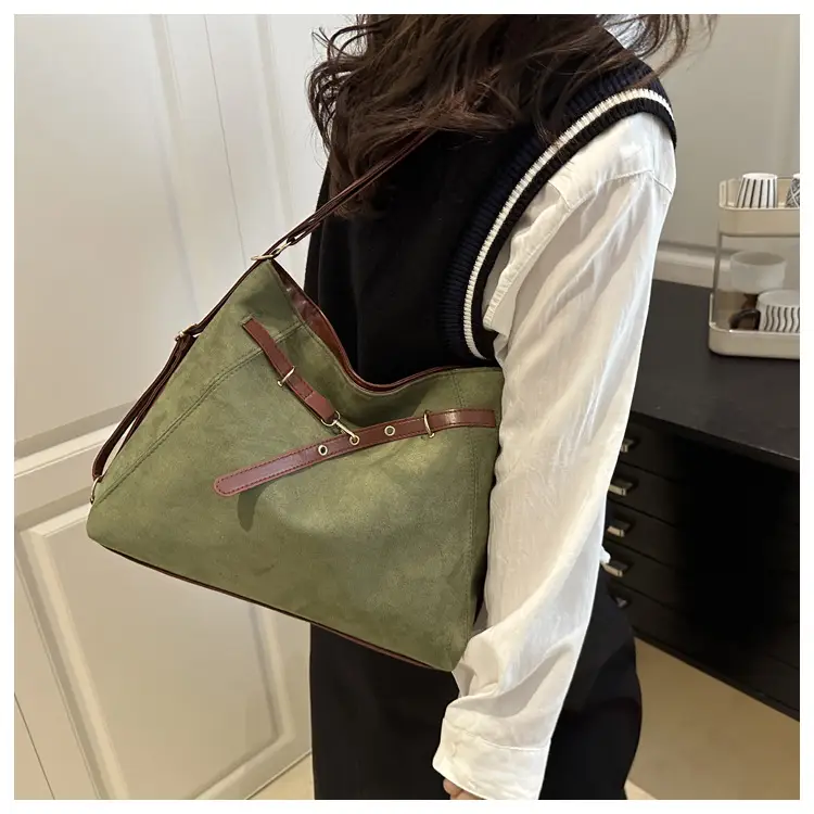 Women's Western Style Large Cap Bag Shoulder Commuter Tote — feature 12