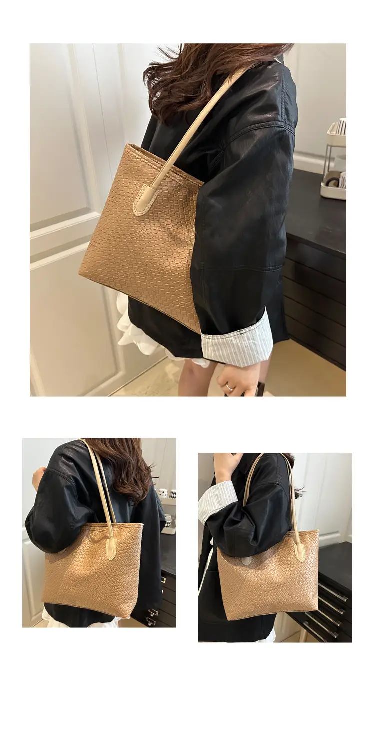 Women Woven Textured Shoulder Bags 2025 Autumn Winter — feature 12
