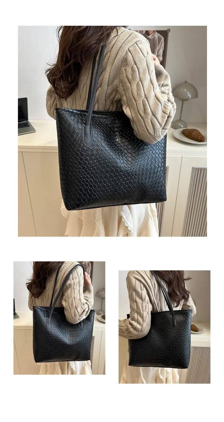Women Woven Textured Shoulder Bags 2025 Autumn Winter — feature 9