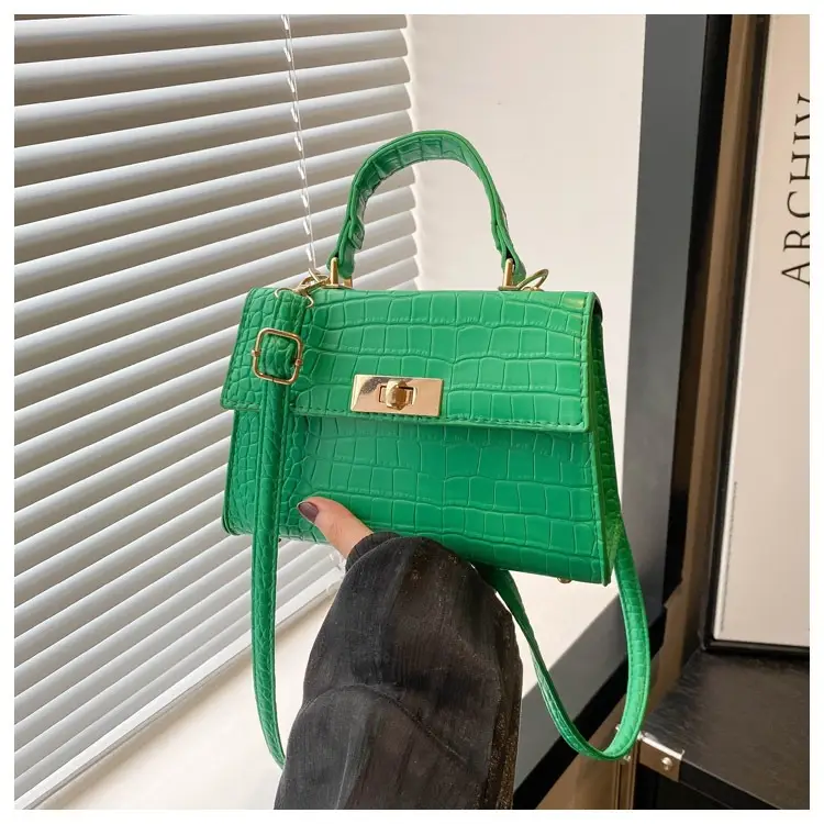 Pink Croc Leather Shoulder Bag for Women 2025 — feature 27