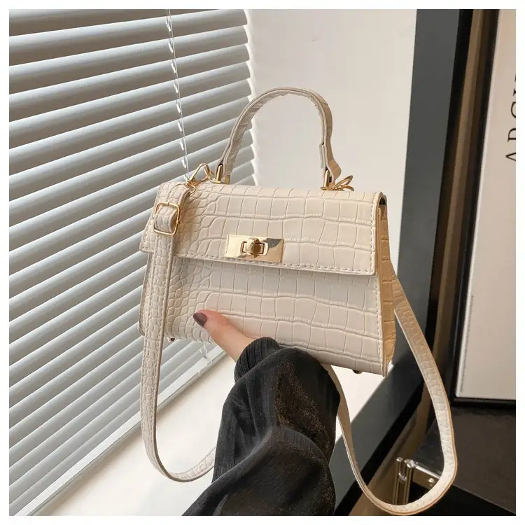 Pink Croc Leather Shoulder Bag for Women 2025 — feature 31