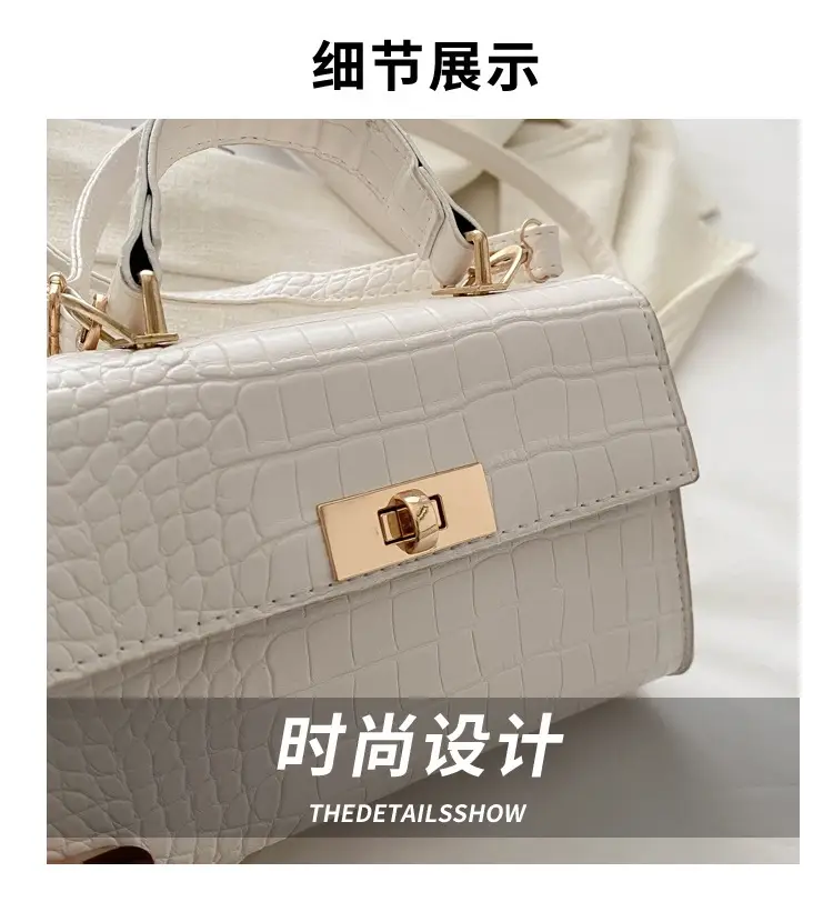 Pink Croc Leather Shoulder Bag for Women 2025 — feature 4