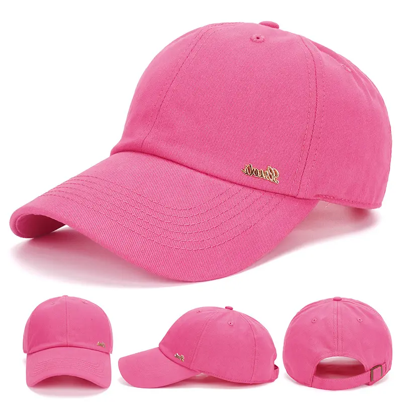 Pink Korean Style Men's Cotton Peaked Cap - Image 10