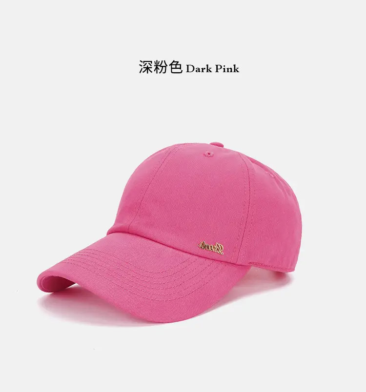 Pink Korean Style Men's Cotton Peaked Cap — feature 11
