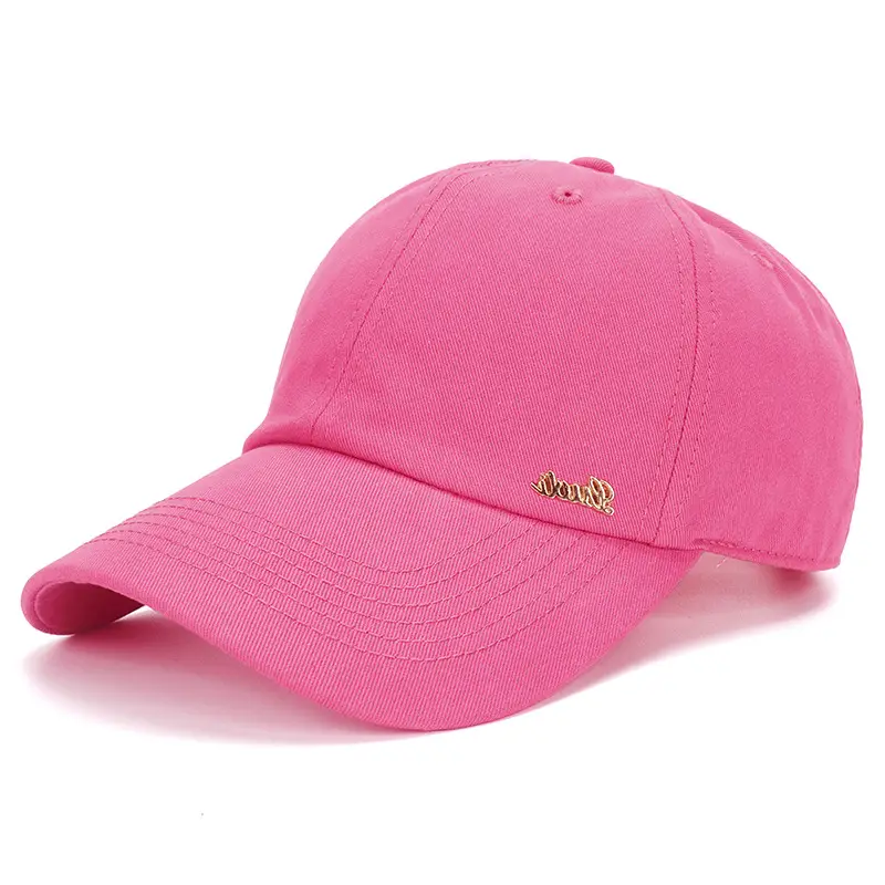 Pink Korean Style Men's Cotton Peaked Cap - Image 3