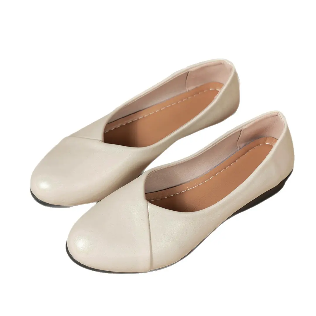 Mom's Shoes, Shallow Mouth Single Shoes, Soft Sole Flat Women's Shoes, Soft Leather, 2025 Slip-On Casual Style, Early Spring 2026 Casual Style - Image 7