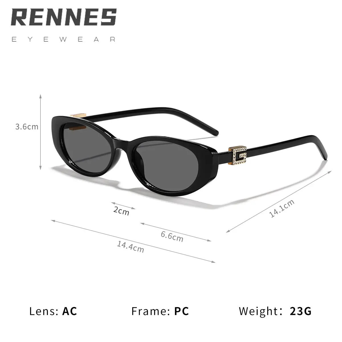 Men Women Oval Sunglasses Brown Tinted Street Photography