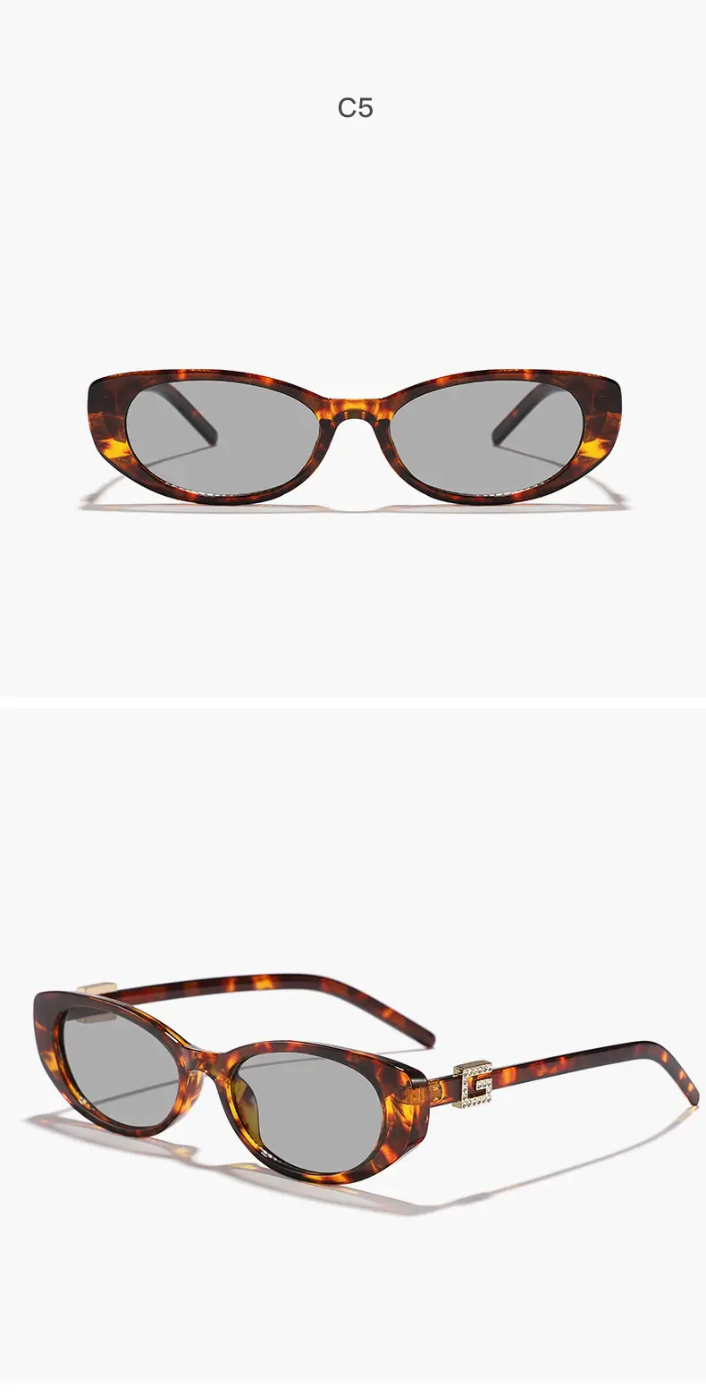 Men Women Oval Sunglasses Brown Tinted Street Photography — feature 16