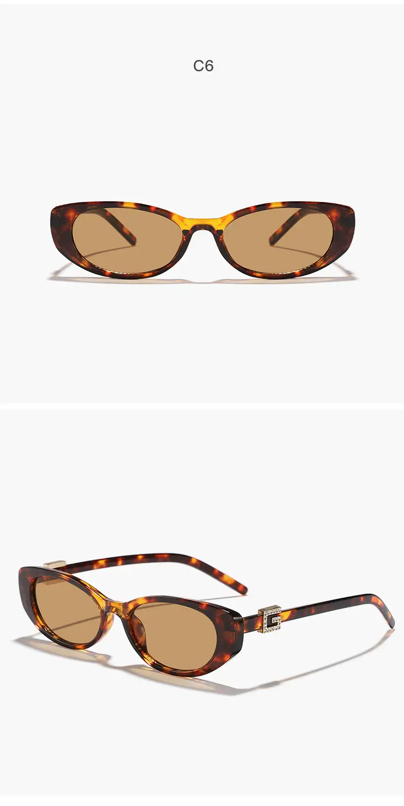 Men Women Oval Sunglasses Brown Tinted Street Photography — feature 17