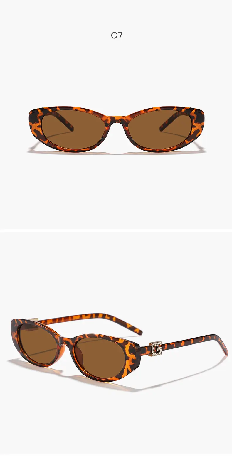 Men Women Oval Sunglasses Brown Tinted Street Photography — feature 18