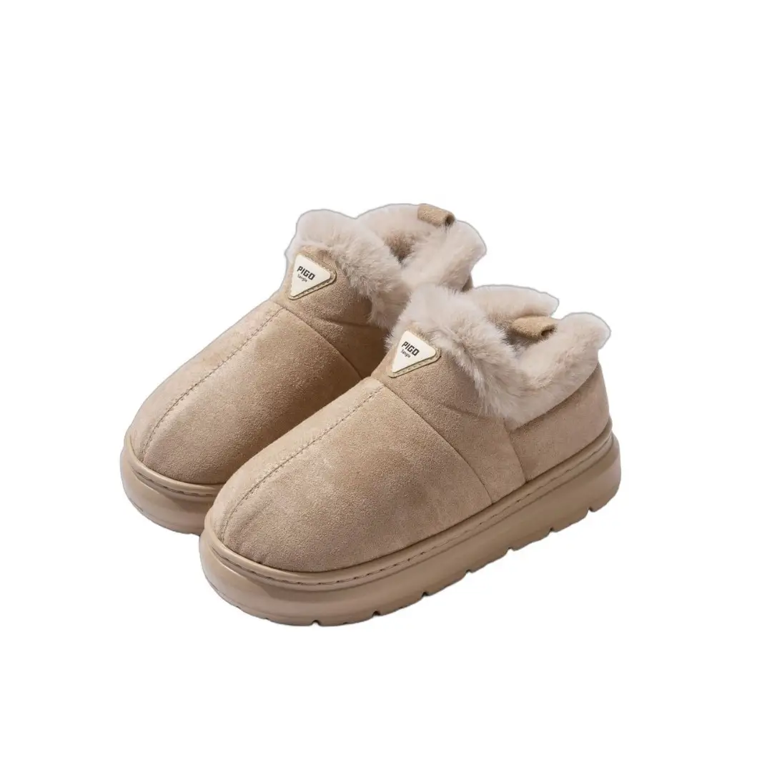 Women's Winter 2025 New Style Indoor and Home Velvet Warm Thick-Soled Non-Slip Cotton Slippers for Women's Outer Wear