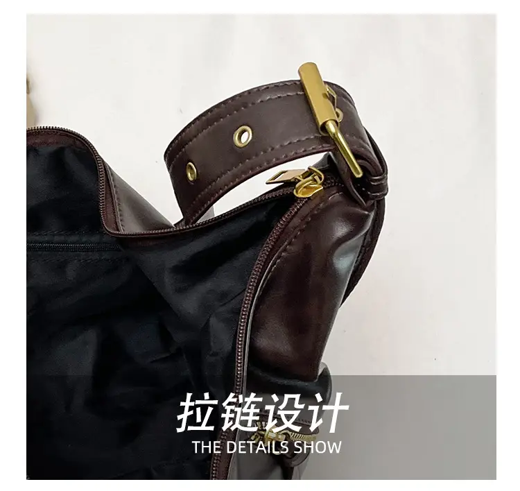 Retro Studded Motorcycle Bag for Women Large Capacity Crossbody — feature 8