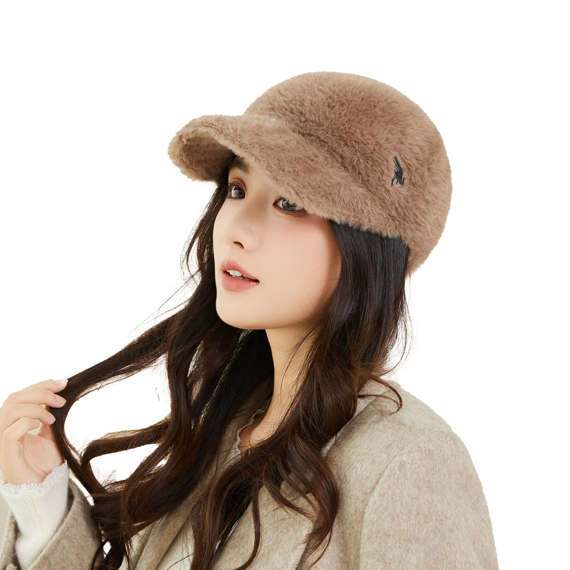 Women's Plush Baseball Cap Winter Cycling Warm Hat - Image 11