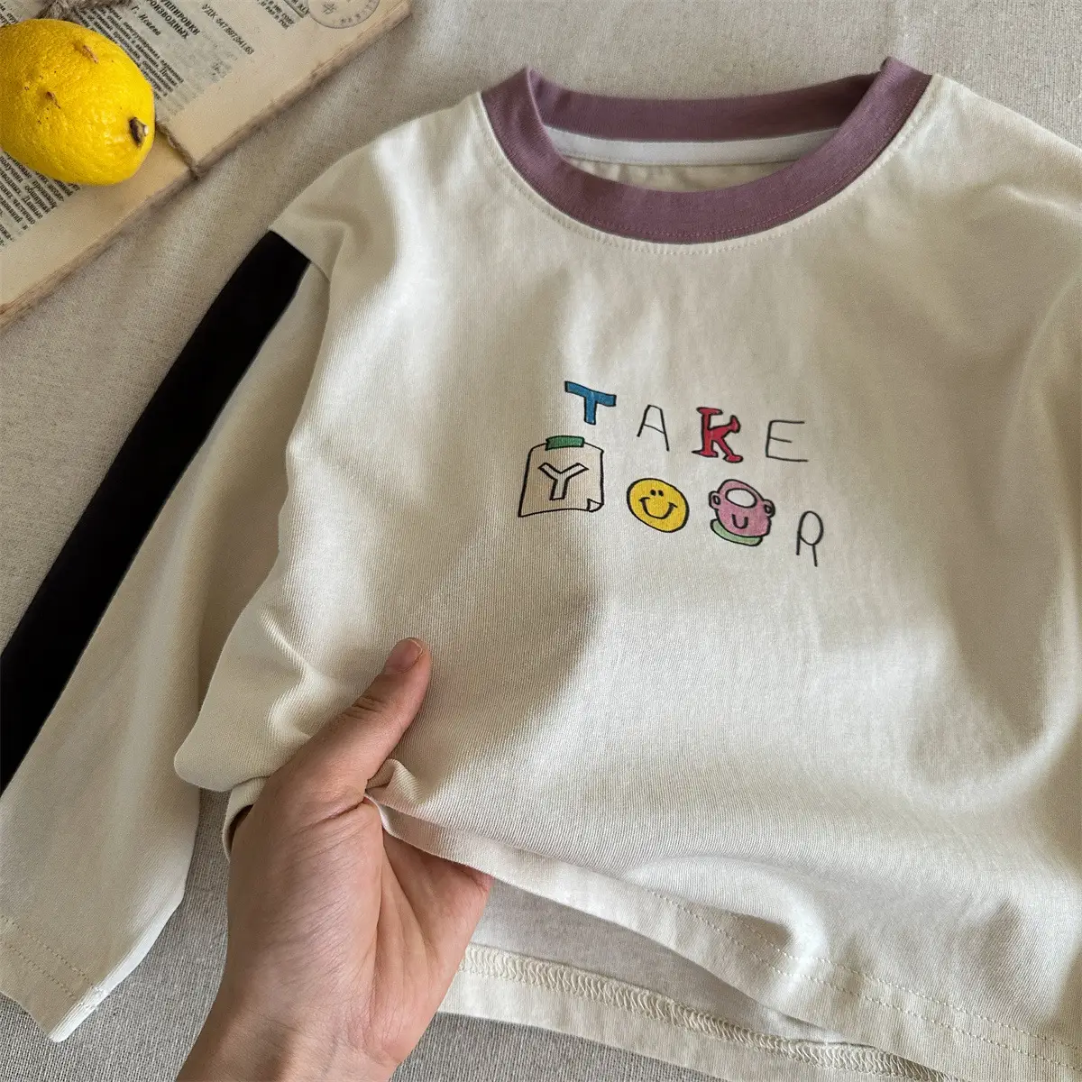 Boys Long Sleeve T-Shirt White Cartoon Print Spring Autumn 2025 — feature 16