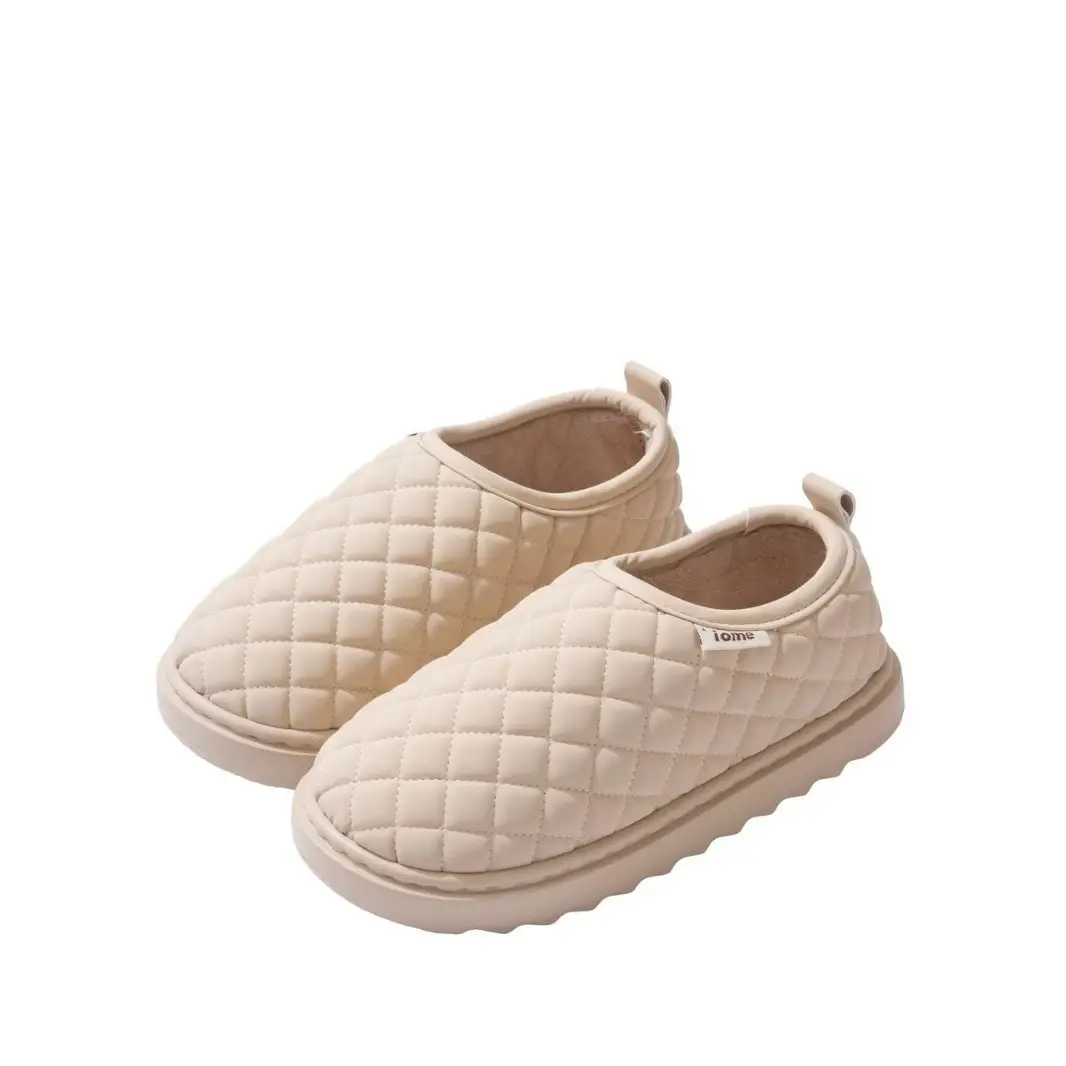 Thick-Soled Waterproof Cotton Slippers for Women to Wear in Winter, Fleece-Lined, Thickeneded and Warm, Home Bags and Foot-Stepping Casual Cotton Shoes for Women - Image 8