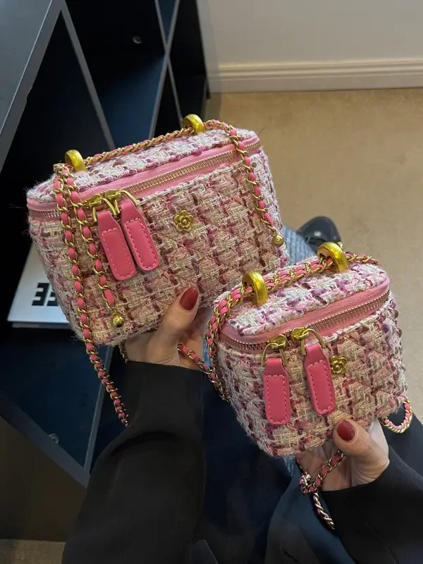 Pink Chiffon Chain Crossbody Bags for Women 2025 - Image 11