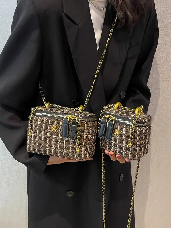 Pink Chiffon Chain Crossbody Bags for Women 2025 - Image 12