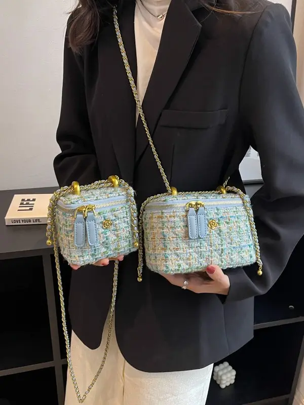 Pink Chiffon Chain Crossbody Bags for Women 2025 - Image 14