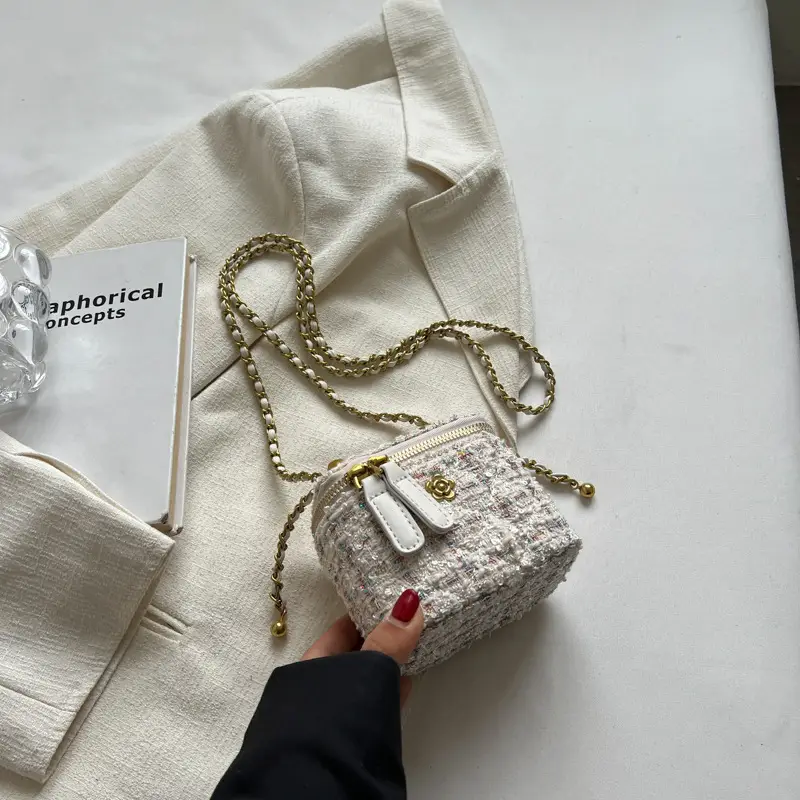 Pink Chiffon Chain Crossbody Bags for Women 2025 - Image 10
