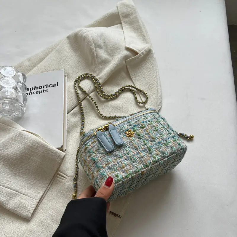 Pink Chiffon Chain Crossbody Bags for Women 2025 - Image 2