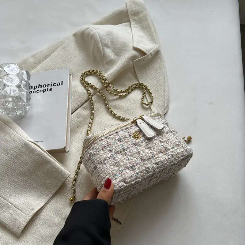 Pink Chiffon Chain Crossbody Bags for Women 2025 - Image 5