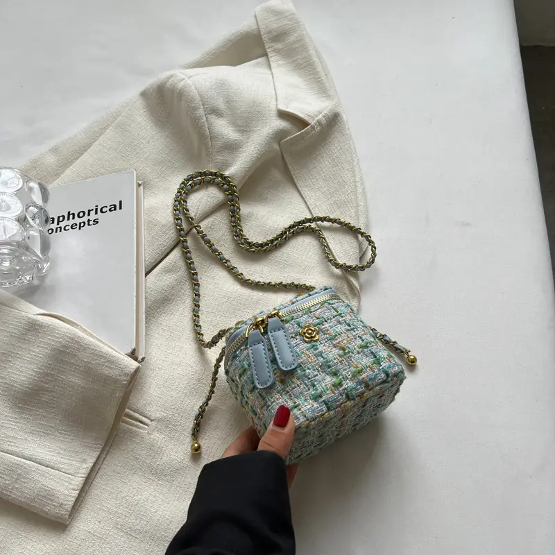 Pink Chiffon Chain Crossbody Bags for Women 2025 - Image 7