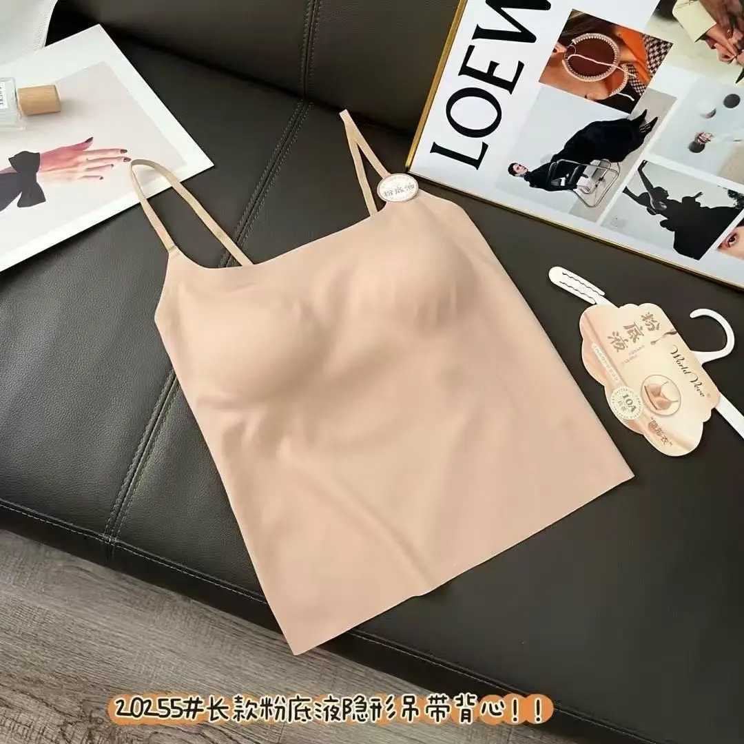 7A Long Invisible Liquid Foundation Camisole with a Nude Feel, Comfortable with Chest Pads, Slim Fit, Versatile Cross-Back U-Shaped Beautiful Back for Women — feature 20