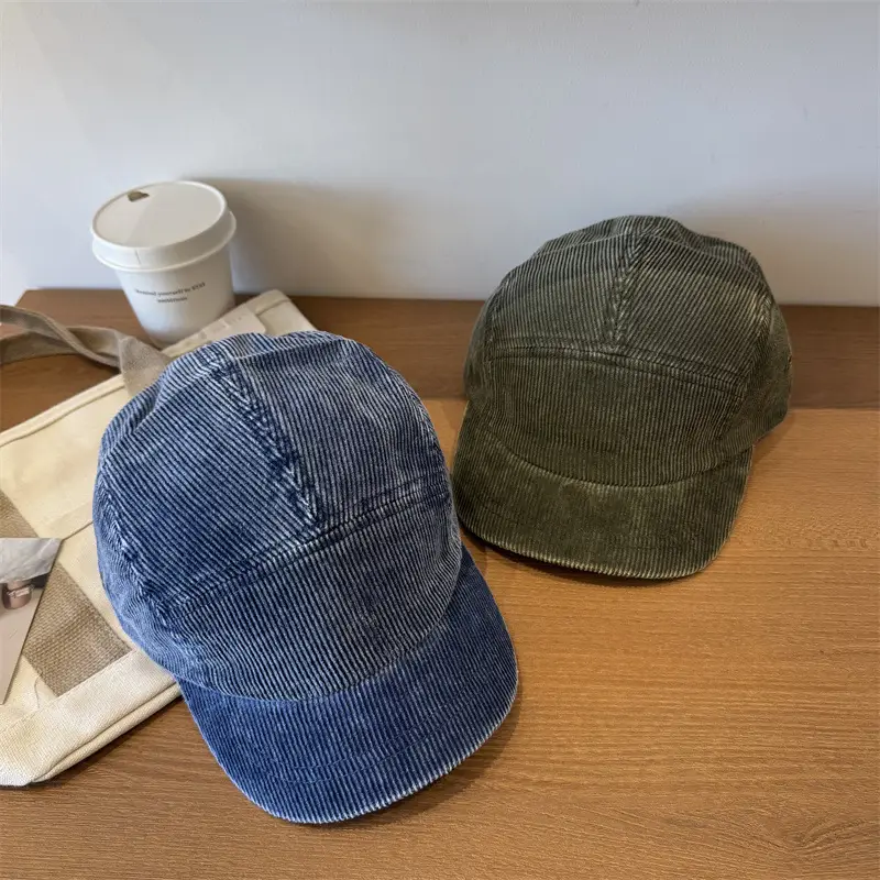 American Retro Corduroy Baseball Cap Unisex Autumn Winter Soft Top - Image 6