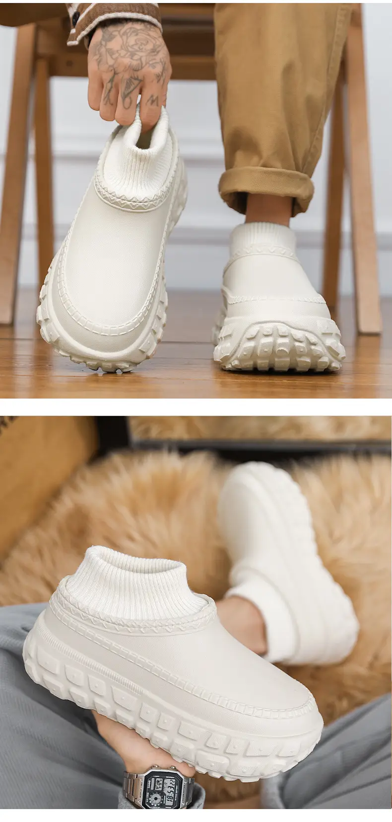 White Cross-Border Cotton Slippers for Women — feature 15