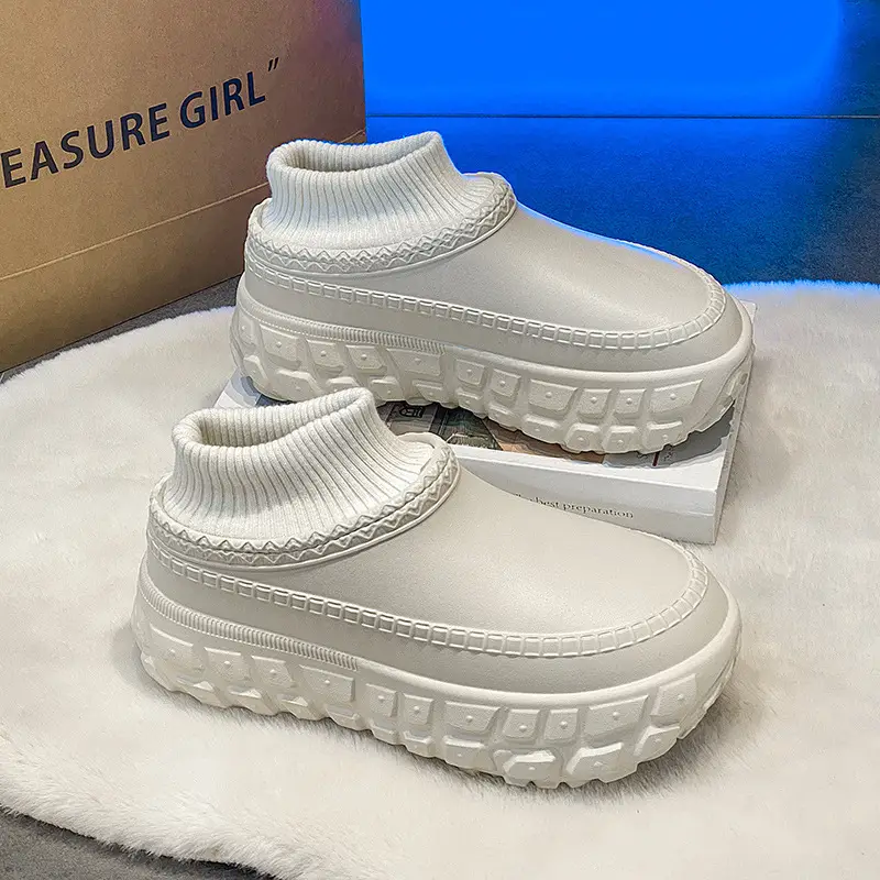 White Cross-Border Cotton Slippers for Women