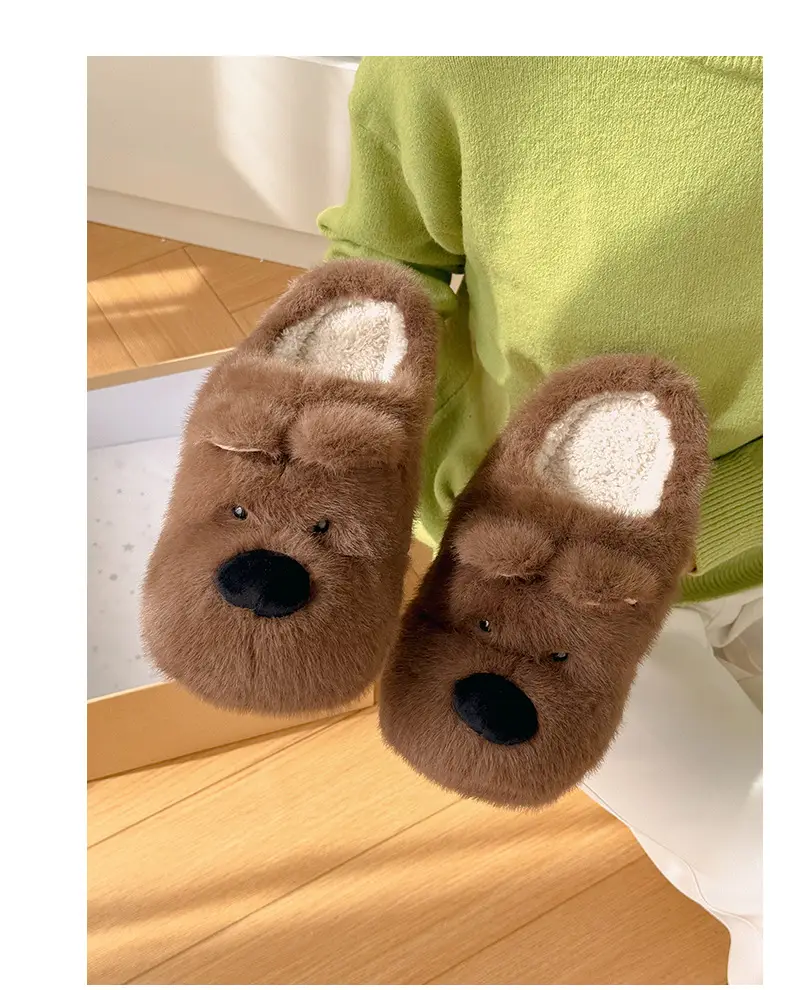 Nanbowan Cartoon Cotton Slippers Women Winter Cute Puppy Home — feature 10