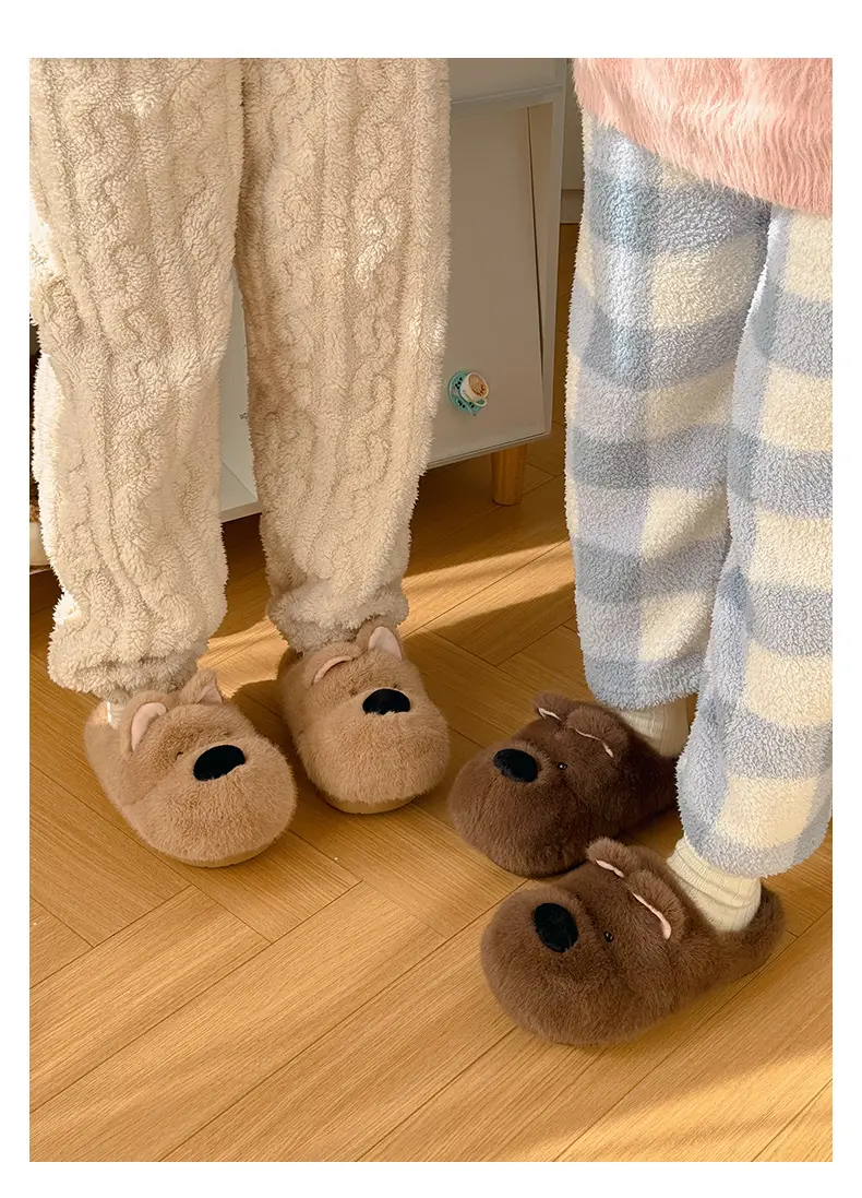 Nanbowan Cartoon Cotton Slippers Women Winter Cute Puppy Home — feature 12