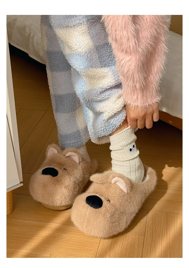 Nanbowan Cartoon Cotton Slippers Women Winter Cute Puppy Home — feature 7