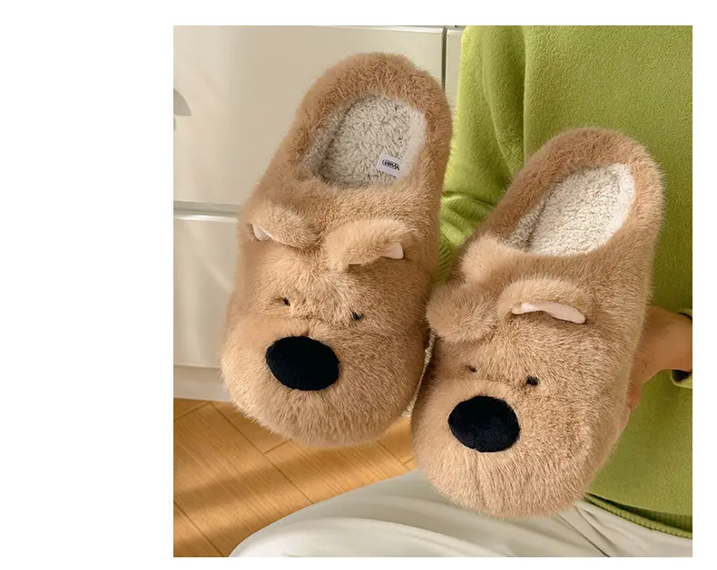 Nanbowan Cartoon Cotton Slippers Women Winter Cute Puppy Home — feature 8
